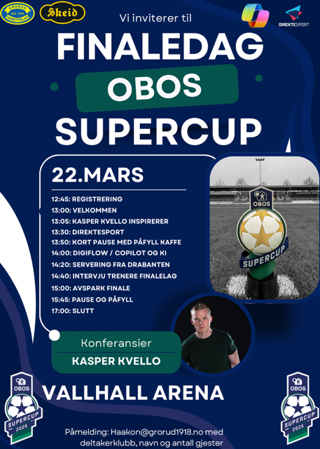 Finaledagen i Vallhall Arena er satt til 22.mars! Dette skjer den dagen;